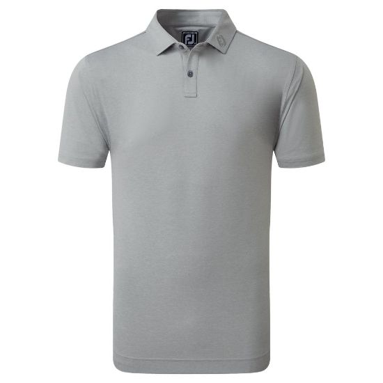 Picture of FootJoy Men's Heather Self Collar Lisle Golf Polo Shirt