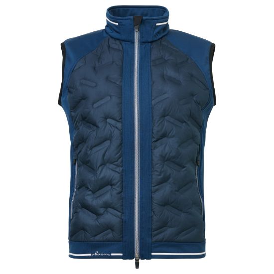 Abacus Ladies Grove Hybrid Golf Vest Front View Peacock Blue