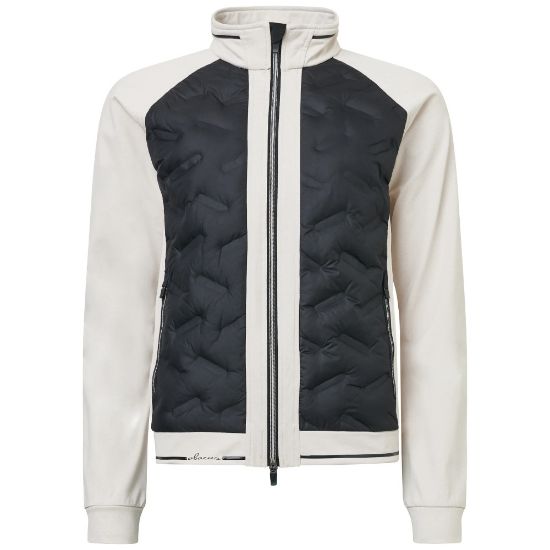 Abacus Ladies Grove Hybrid Black Golf Jacket Front View