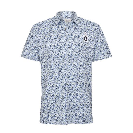 Picture of Original Penguin Men's Umbrella Print Golf Polo Shirt