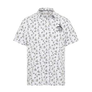 Picture of Original Penguin Men's Retro Arcade Print Golf Polo Shirt