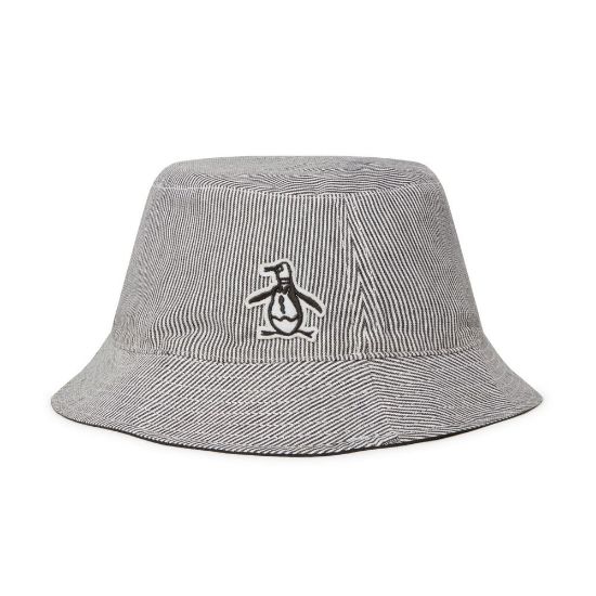 Picture of Original Penguin Men's Reversible Railroad Stripe Golf Bucket Hat