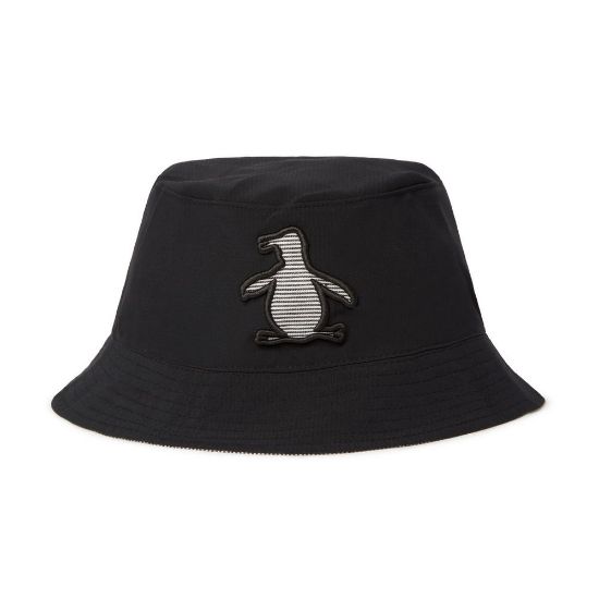 Picture of Original Penguin Men's Reversible Railroad Stripe Golf Bucket Hat