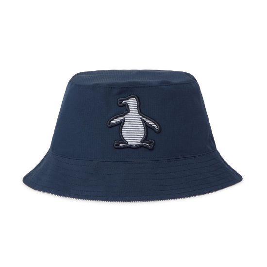 Picture of Original Penguin Men's Reversible Railroad Stripe Golf Bucket Hat