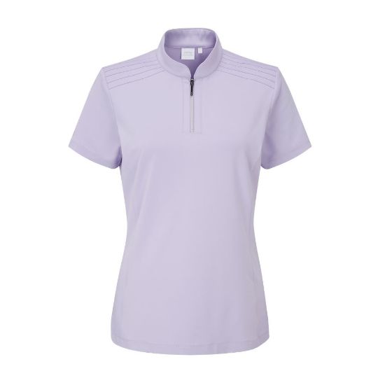 Picture of PING Ladies Martina Zip Neck Golf Polo Shirt