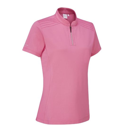 Picture of PING Ladies Martina Zip Neck Golf Polo Shirt