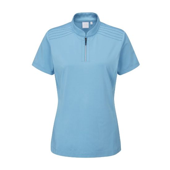 Picture of PING Ladies Martina Zip Neck Golf Polo Shirt