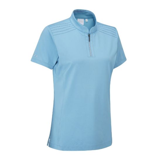 Picture of PING Ladies Martina Zip Neck Golf Polo Shirt