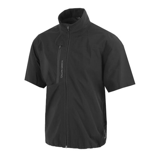 Galvin Green Men's Axl GORE-TEX Waterproof Black & Grey Golf Jacket Front View
