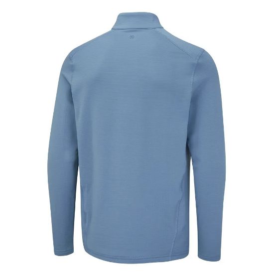 PING Men's Edwin 1/4 Zip Blue Golf Midlayer Back View