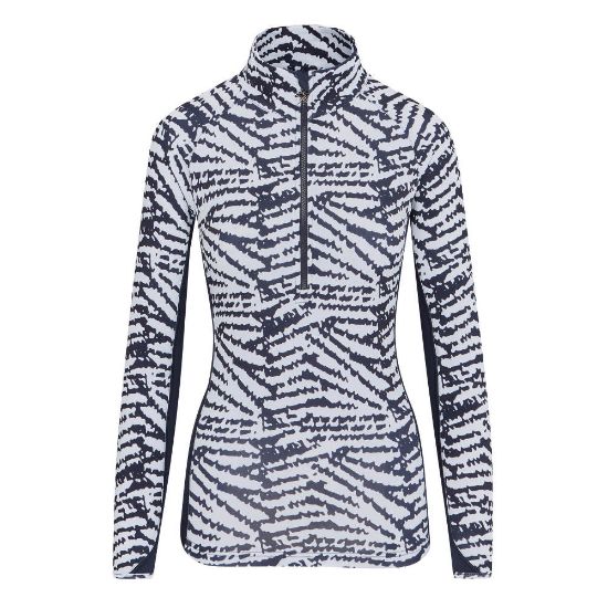 Picture of Swing Out Sister Ladies Sophie Print 1/4 Zip Golf Midlayer