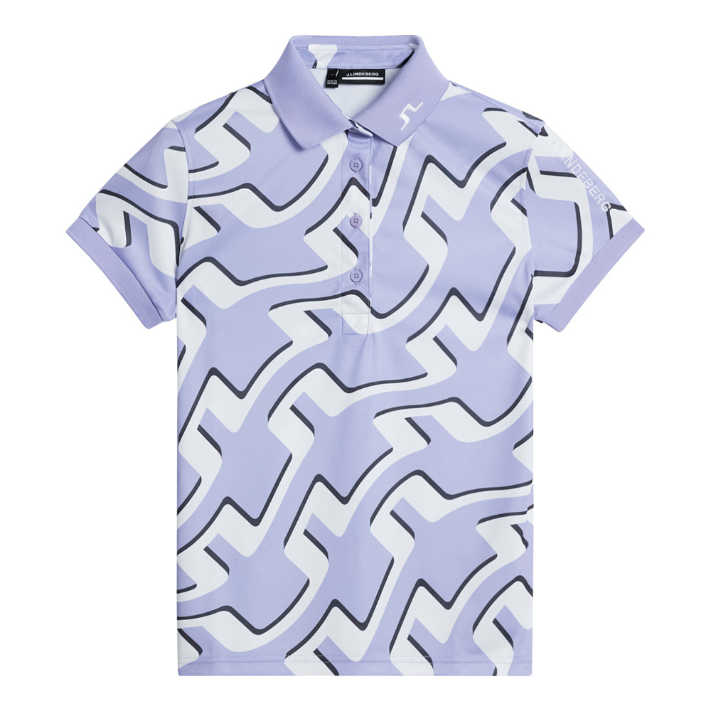 J.Lindeberg Ladies Tour Tech Print Golf Polo Shirt