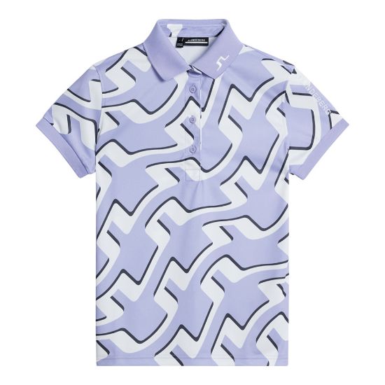 Picture of J.Lindeberg Ladies Tour Tech Print Golf Polo Shirt