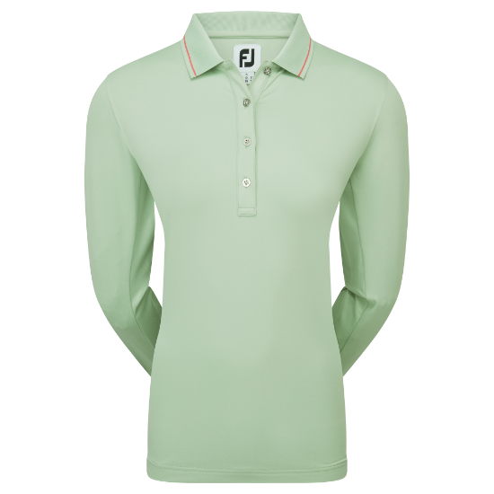 Picture of FootJoy Ladies Thermal Jersey Long Sleeve Golf Polo Shirt