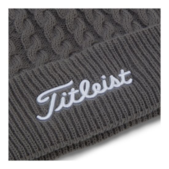 Picture of Titleist Cable Knit Pom Pom Golf Bobble Hat