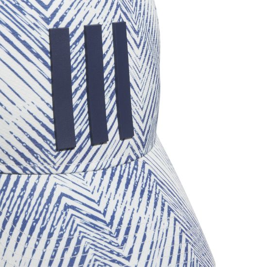 adidas Men's Tour 3 Stripe Print Crystal Jade Golf Cap Front View