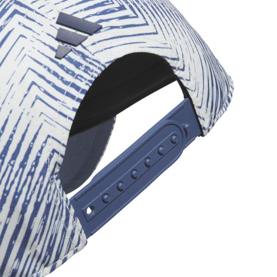 adidas Men's Tour 3 Stripe Print Crystal Jade Golf Cap Back View