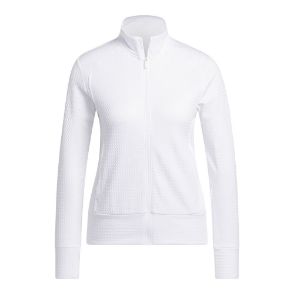 adidas Ladies Ultimate Textured White Golf Jacket