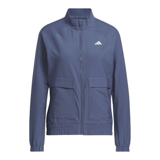 adidas Ladies Ultimate Novelty Preloved Ink Preloved Ink Navy Golf Jacket Front View