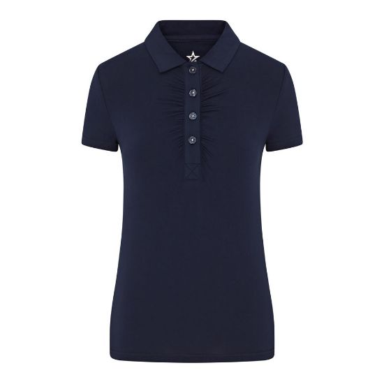 Swing Out Sister Ladies Lisa Navy Golf Polo Shirt Front View