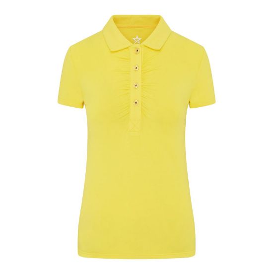 Swing Out Sister Ladies Lisa Sunshine Golf Polo Shirt Front View
