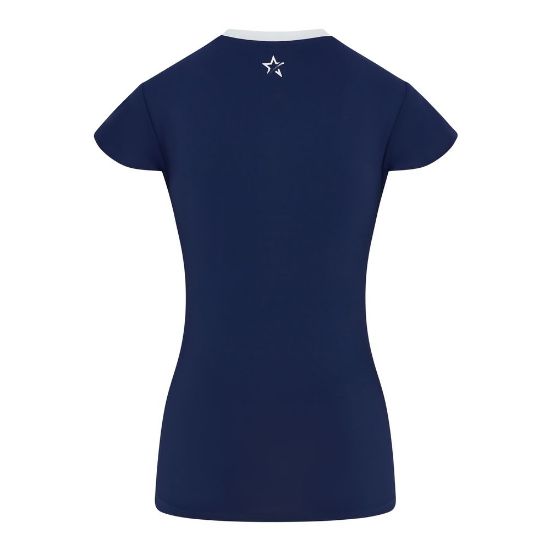 Swing Out Sister Ladies Louise Elite Navy Golf Polo Shirt Back View