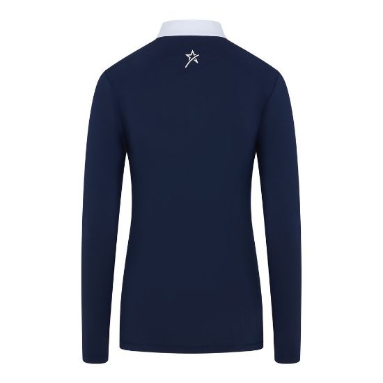 Swing Out Sister Ladies Ellie Elite Navy & White Golf Polo Shirt Back View