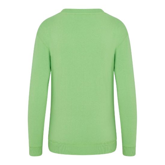 Swing Out Sister Ladies Sustainable Emerald Golf Sweatshirt Back View