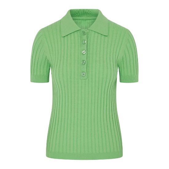 Swing Out Sister Ladies Abigail Emerald Golf Sweater Front View