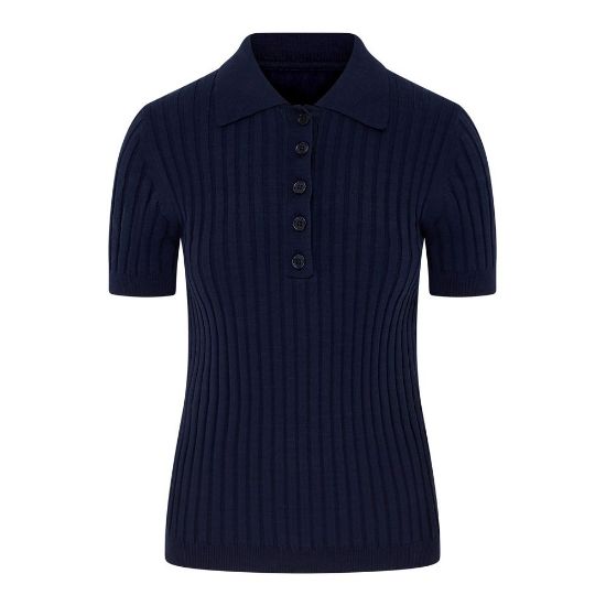 Swing Out Sister Ladies Abigail Navy Golf Sweater Front View