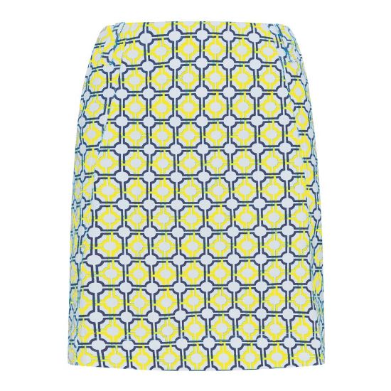 Swing Out Sister Ladies Lucy Sunshine & Navy Golf Skort Front View