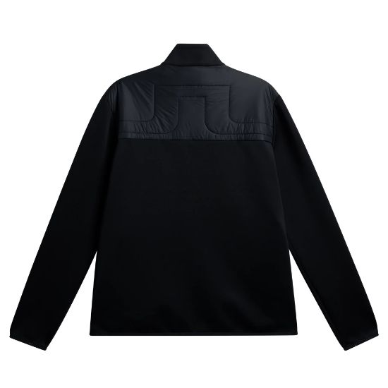 J.Lindeberg Men's Martino Quilt Hybrid Black Golf Jacket Back