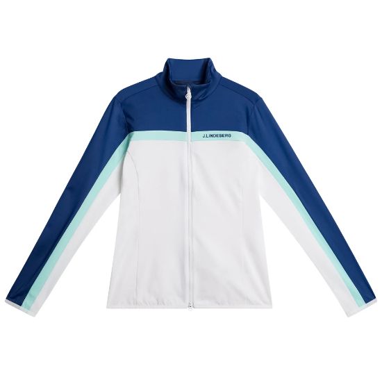 J.Lindeberg Ladies Janice White Golf Midlayer Front View