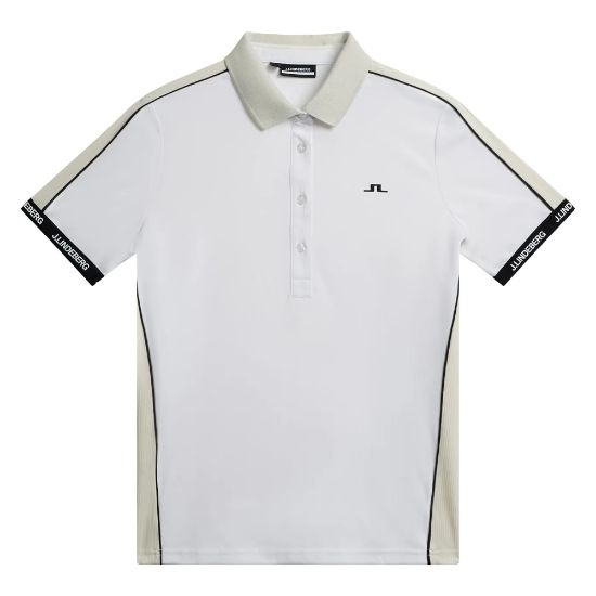 J.Lindeberg Ladies Demi White Golf Polo Shirt