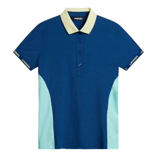 J.Lindeberg Ladies Makena Estate Blue Golf Polo Shirt
