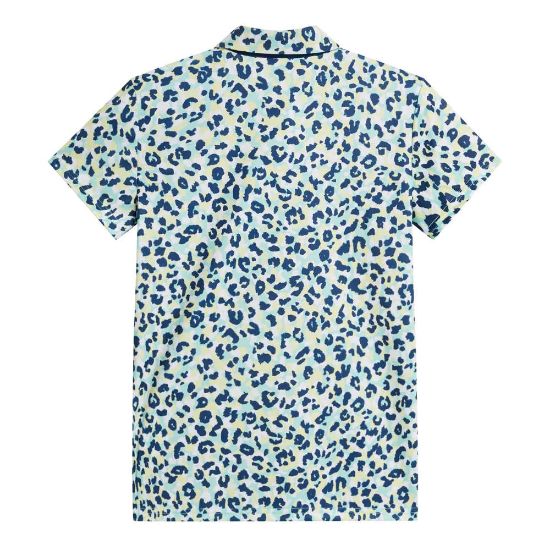 J.Lindeberg Ladies Cara Blue Golf Polo Shirt Back View