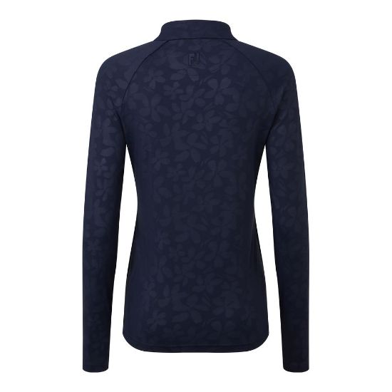 FootJoy Ladies Floral Embossed Navy Golf Mid Layer Back View