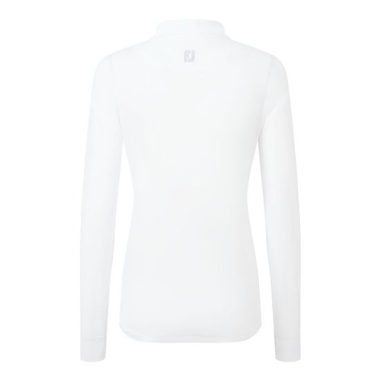 FootJoy Ladies Woven White Golf Mid Layer Back View