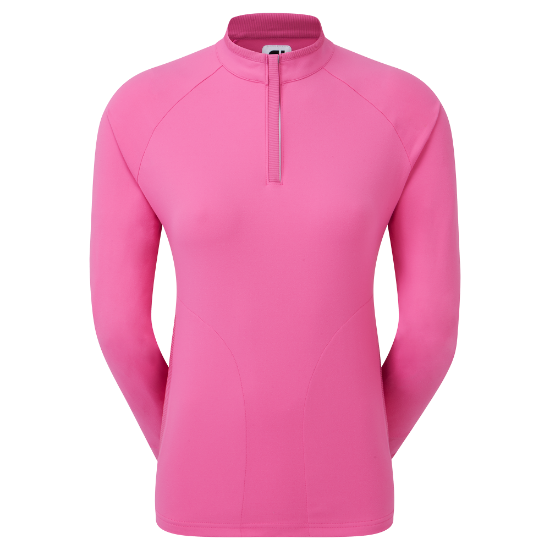 FootJoy Ladies Jersey Pink Golf Mid Layer Front View