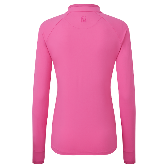 FootJoy Ladies Jersey Pink Golf Mid Layer Back View