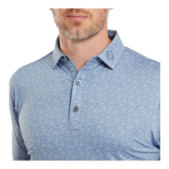 Picture of FootJoy Men's Painted Floral Lisle Golf Polo Shirt