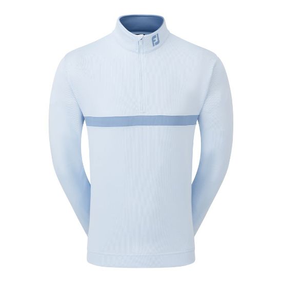 FootJoy Men's Inset Stripe Chill-Out Mist/Storm Golf Pullover