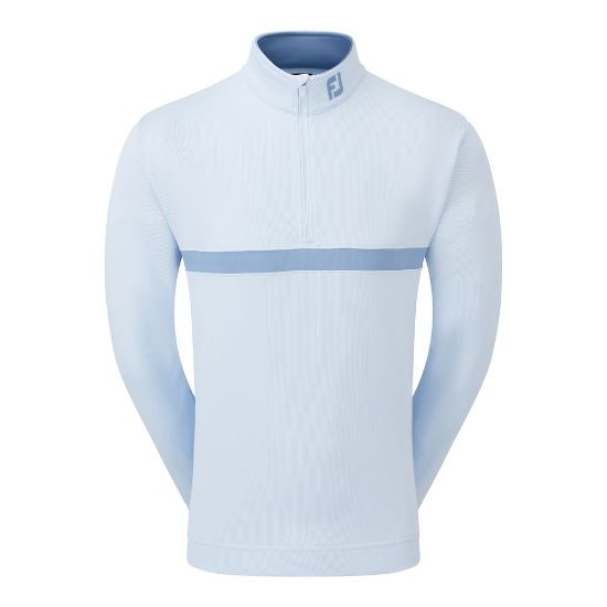 FootJoy Men's Inset Stripe Chill-Out Mist Golf Pullover Front View
