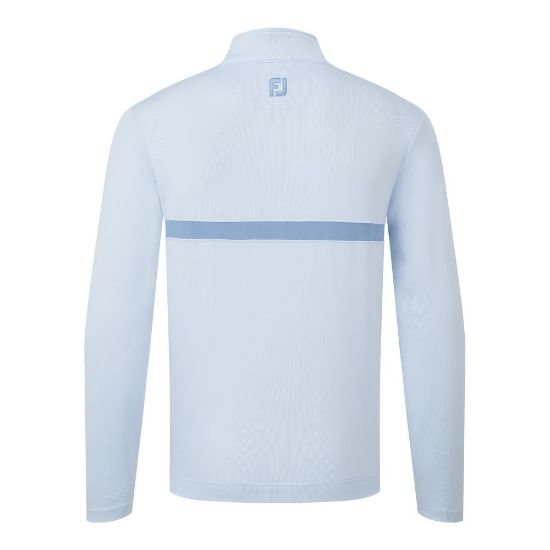 FootJoy Men's Inset Stripe Chill-Out Mist Golf Pullover Back View