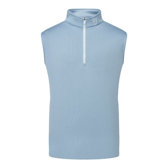 FootJoy Men's 1/2 Zip Storm Grey  Golf Vest Front View
