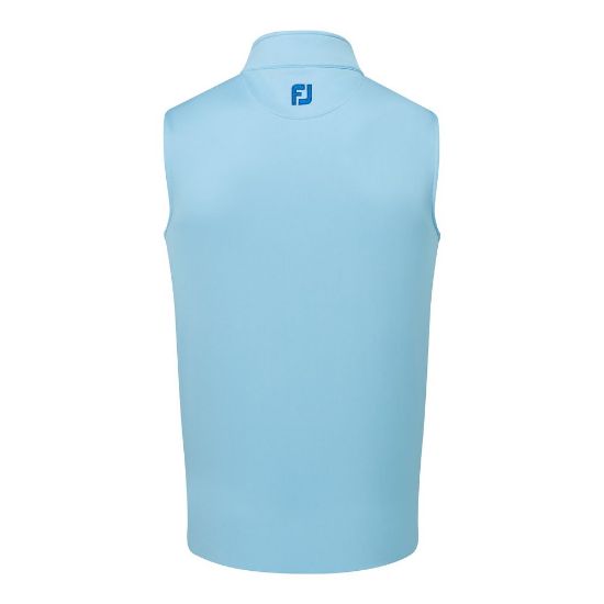 FootJoy Men's 1/2 Zip Blue Sky Golf Vest Back View