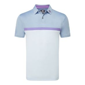 FootJoy Men's Colour Block Mist/Storm/Thistle Golf Polo Shirt