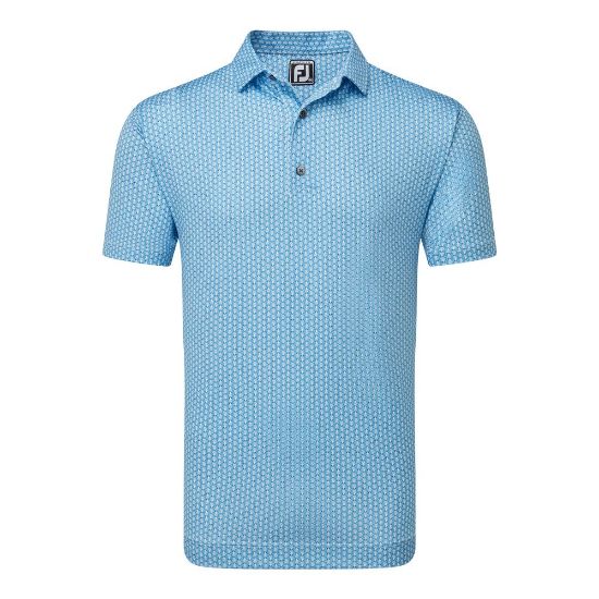 Picture of FootJoy Men's Scallop Shell Foulard Lisle Golf Polo Shirt