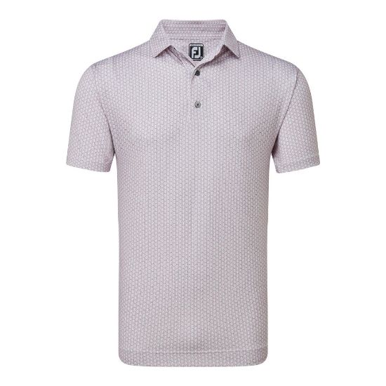 Picture of FootJoy Men's Scallop Shell Foulard Lisle Golf Polo Shirt