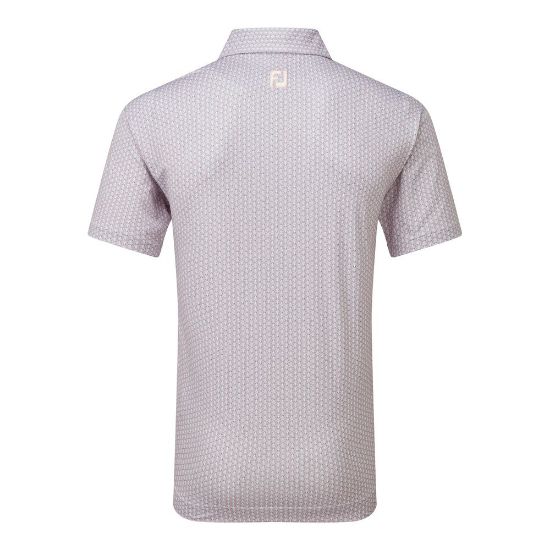 Picture of FootJoy Men's Scallop Shell Foulard Lisle Golf Polo Shirt